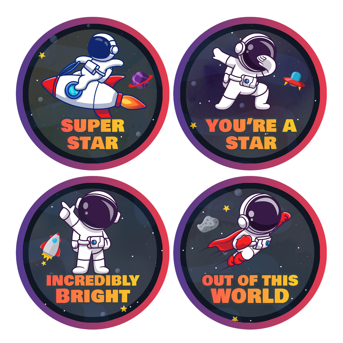 Astronaut Award Stickers