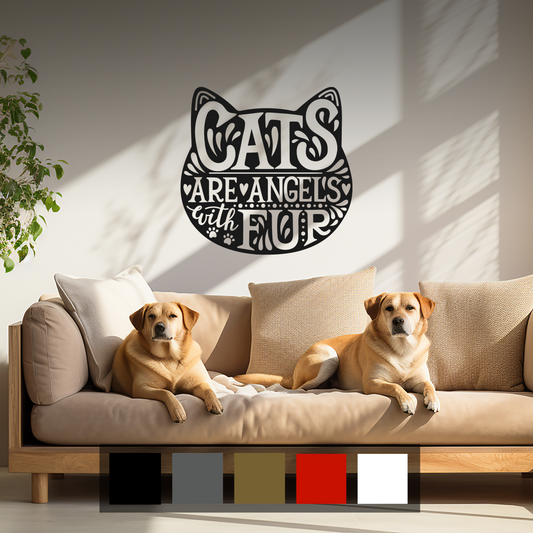 Angels with Fur Cat Wall Decal