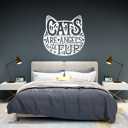 Angels with Fur Cat Wall Decal
