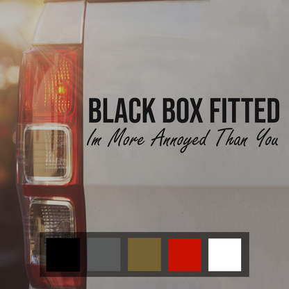 Black Box Annoyed Car Decal