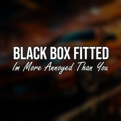 Black Box Annoyed Car Decal