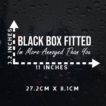 Black Box Annoyed Car Decal