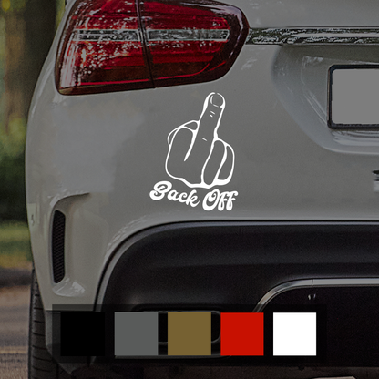 Back Off Funny Car Decal