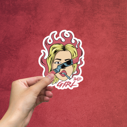 Bad Girl Large Sticker