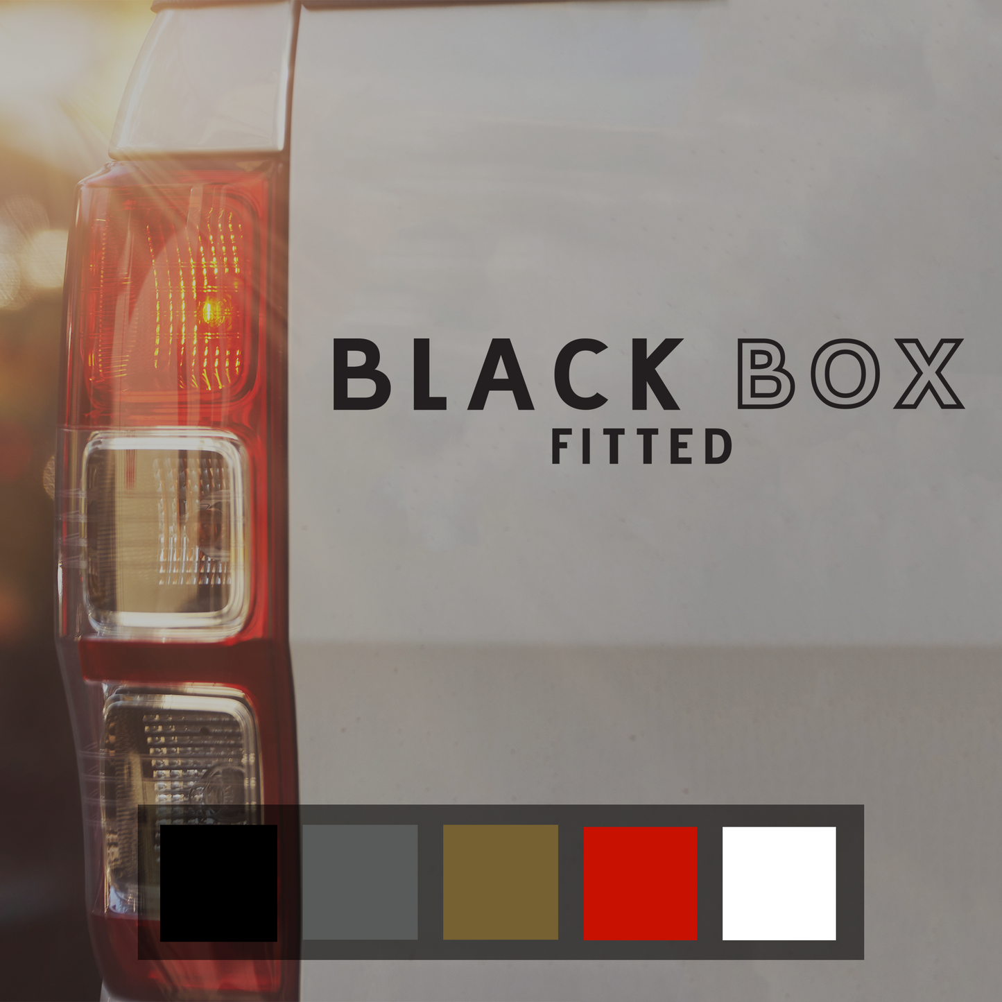 Black Box Fitted Text Car Decal