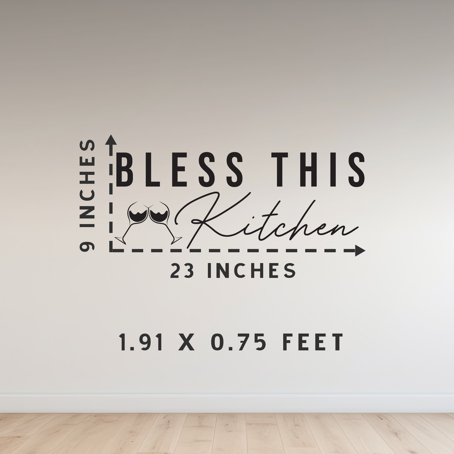 Bless This Kitchen Wall Sticker Decal