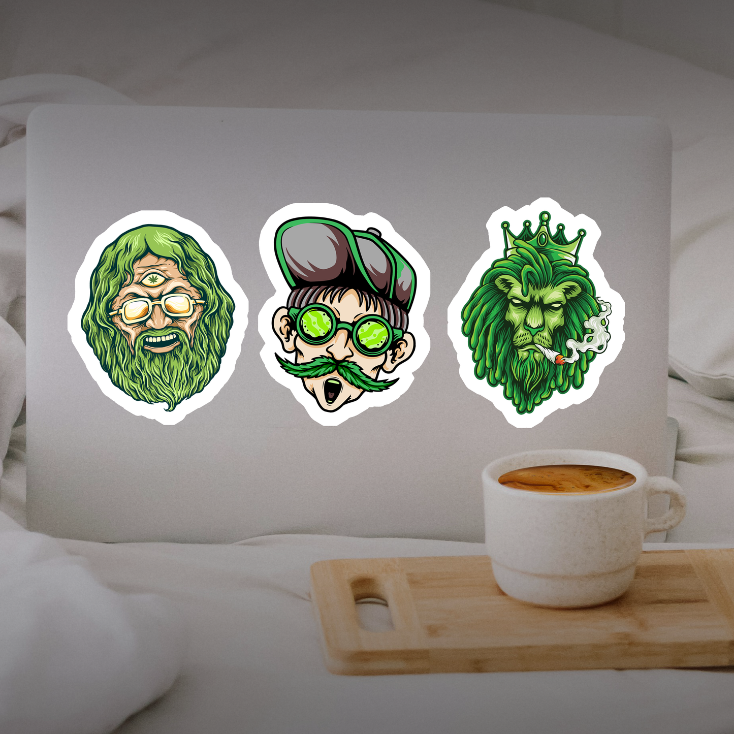 Large Cannabis Character Vinyl Stickers