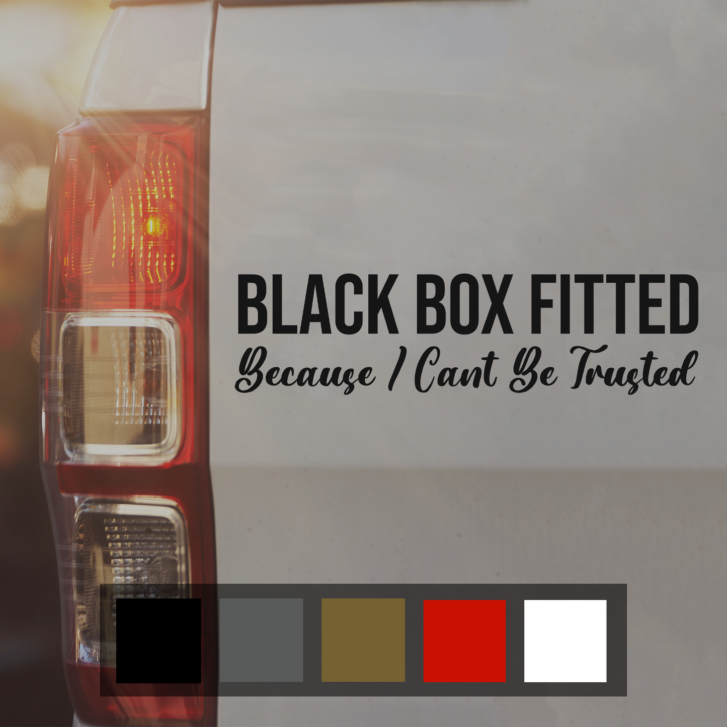 Black Box Can't Be Trusted Car Decal