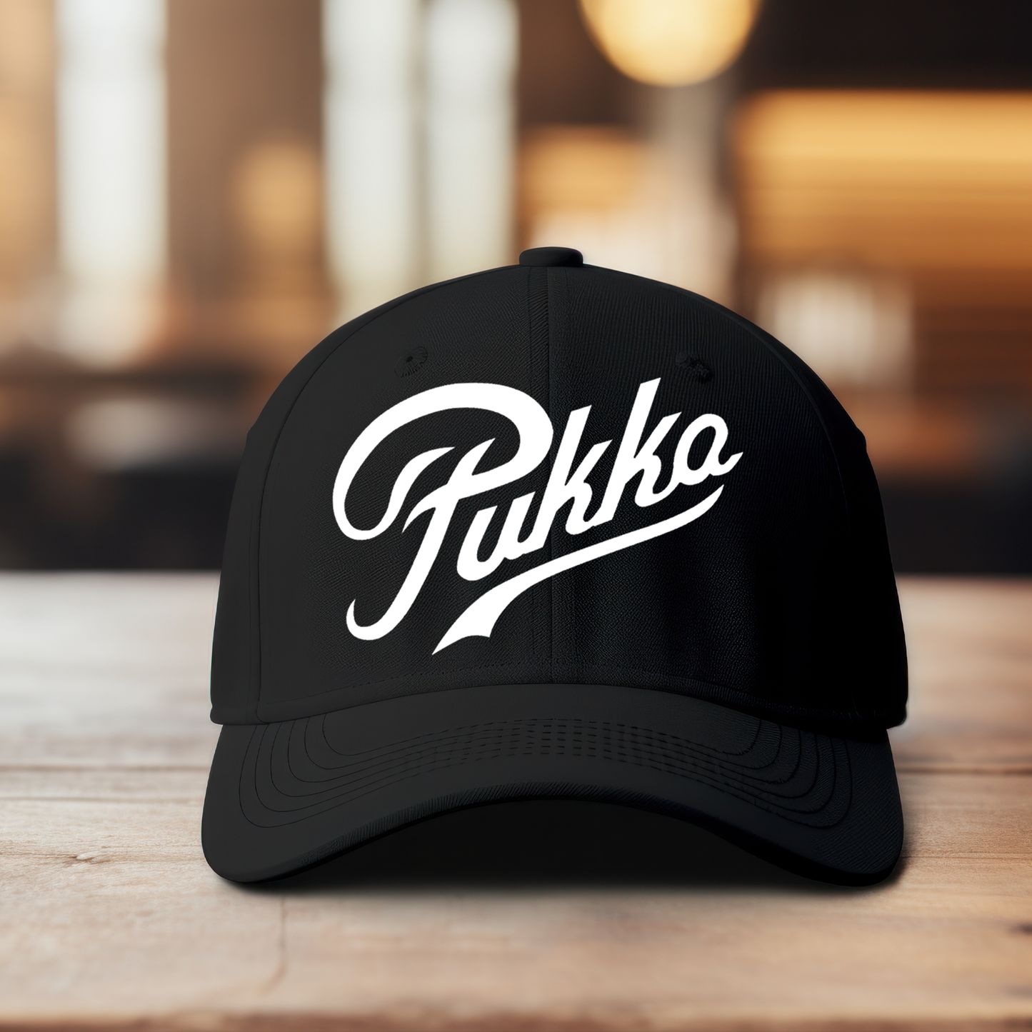 Plain Black Pukka Cap