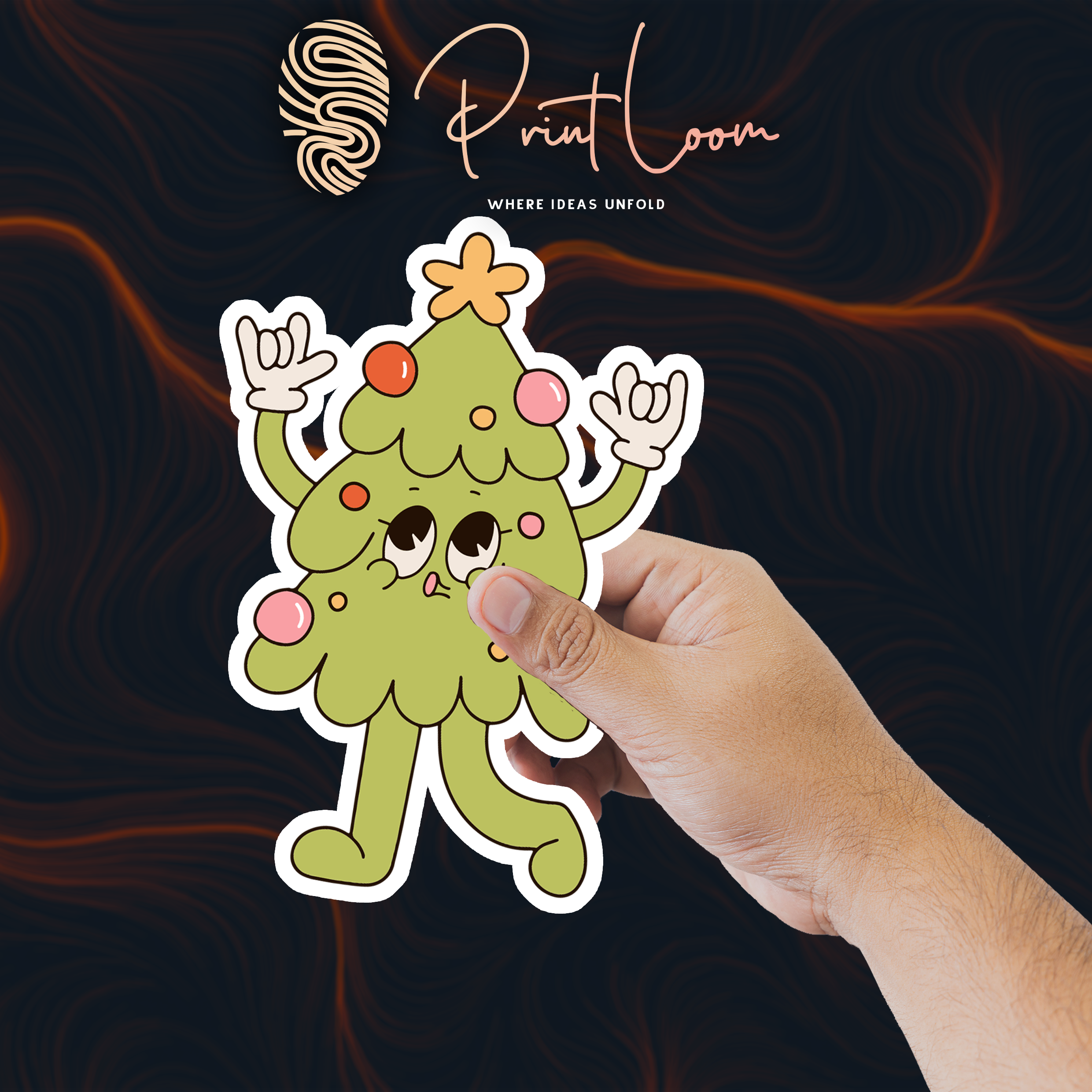 Large Cute Christmas Vinyl Stickers