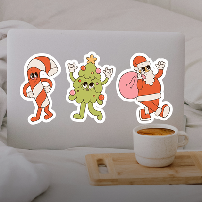 Large Cute Christmas Vinyl Stickers