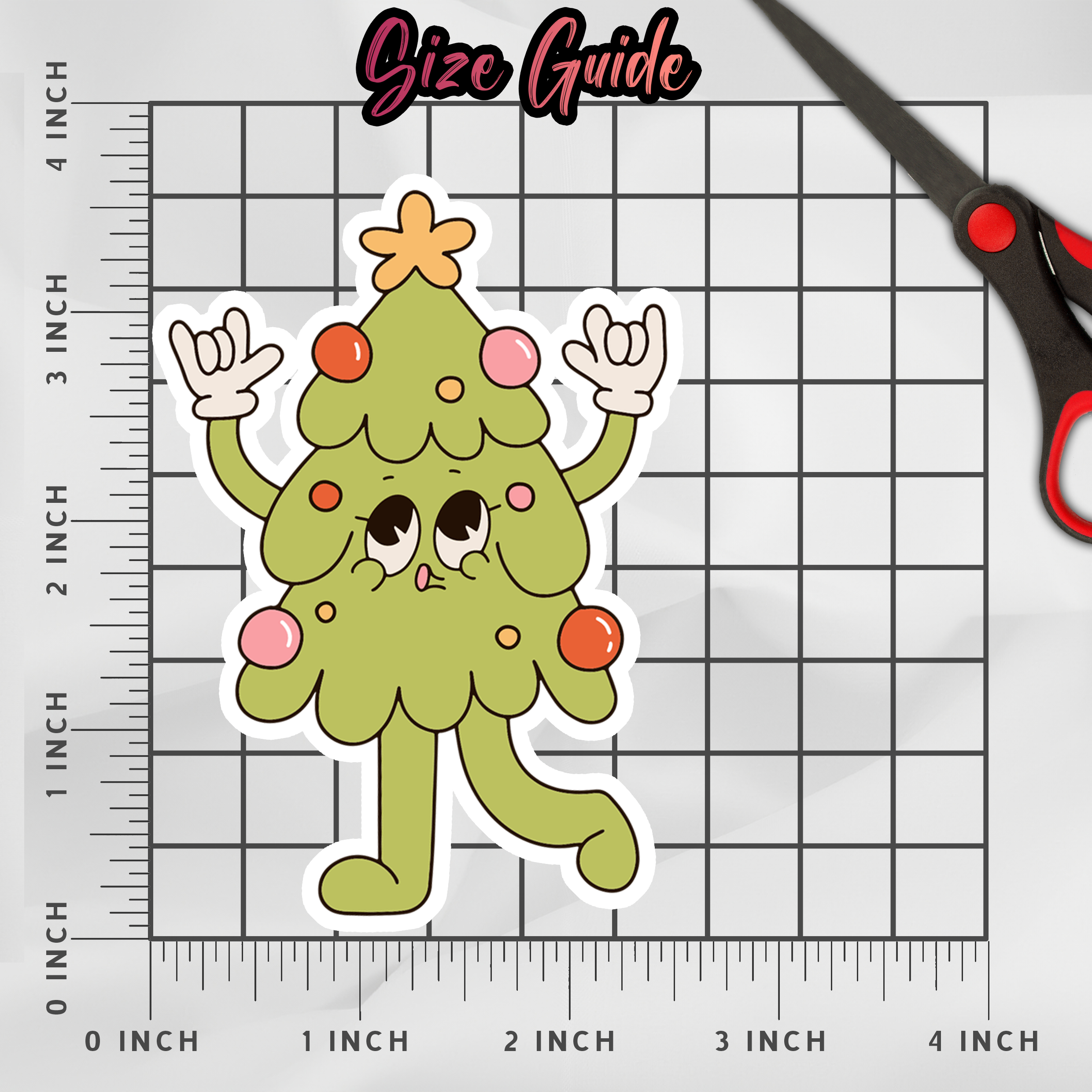 Large Cute Christmas Vinyl Stickers