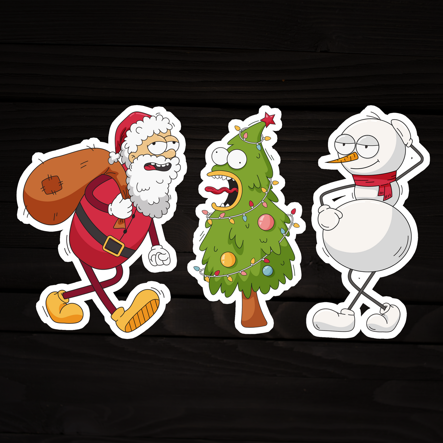 Large Funny Christmas Vinyl Stickers