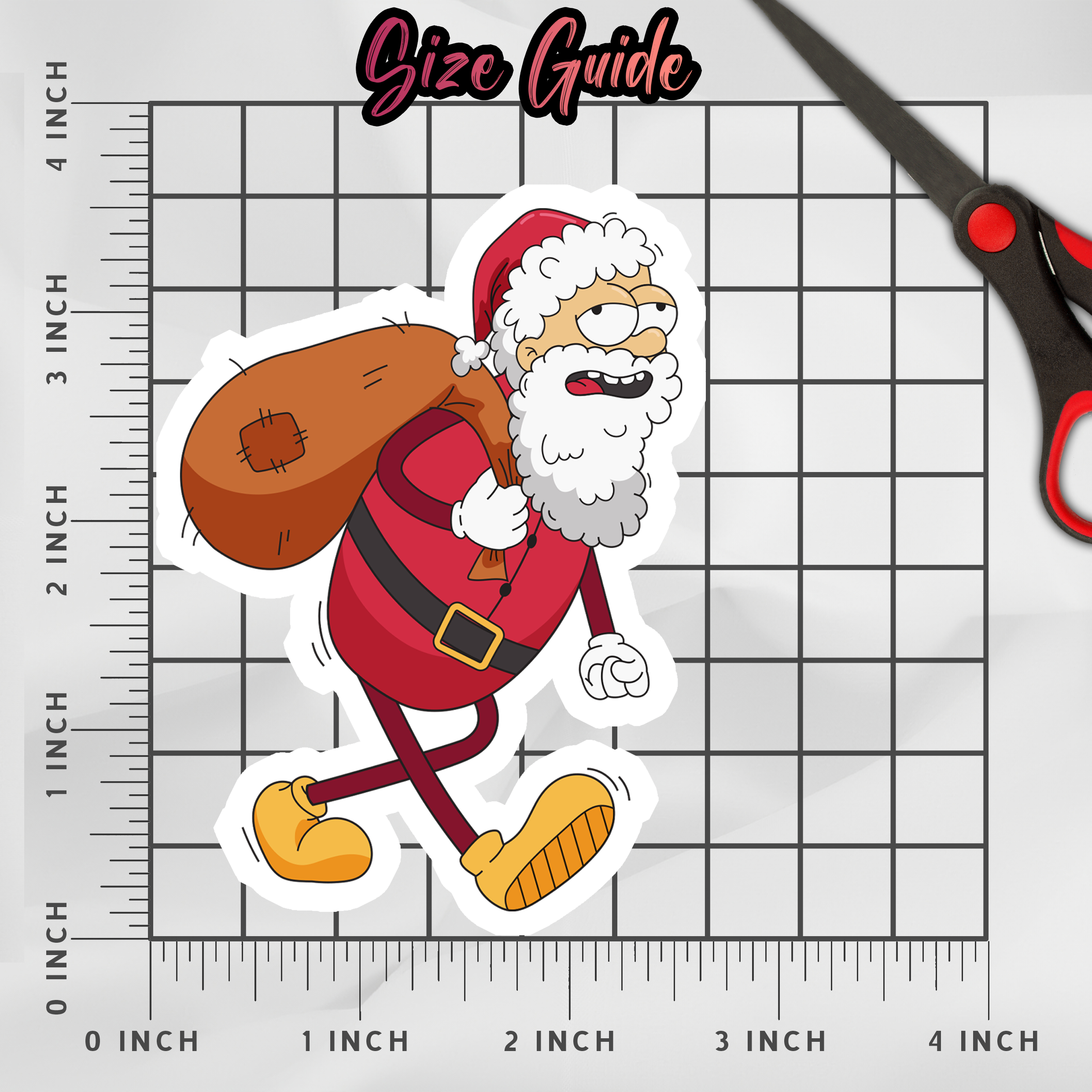 Large Funny Christmas Vinyl Stickers