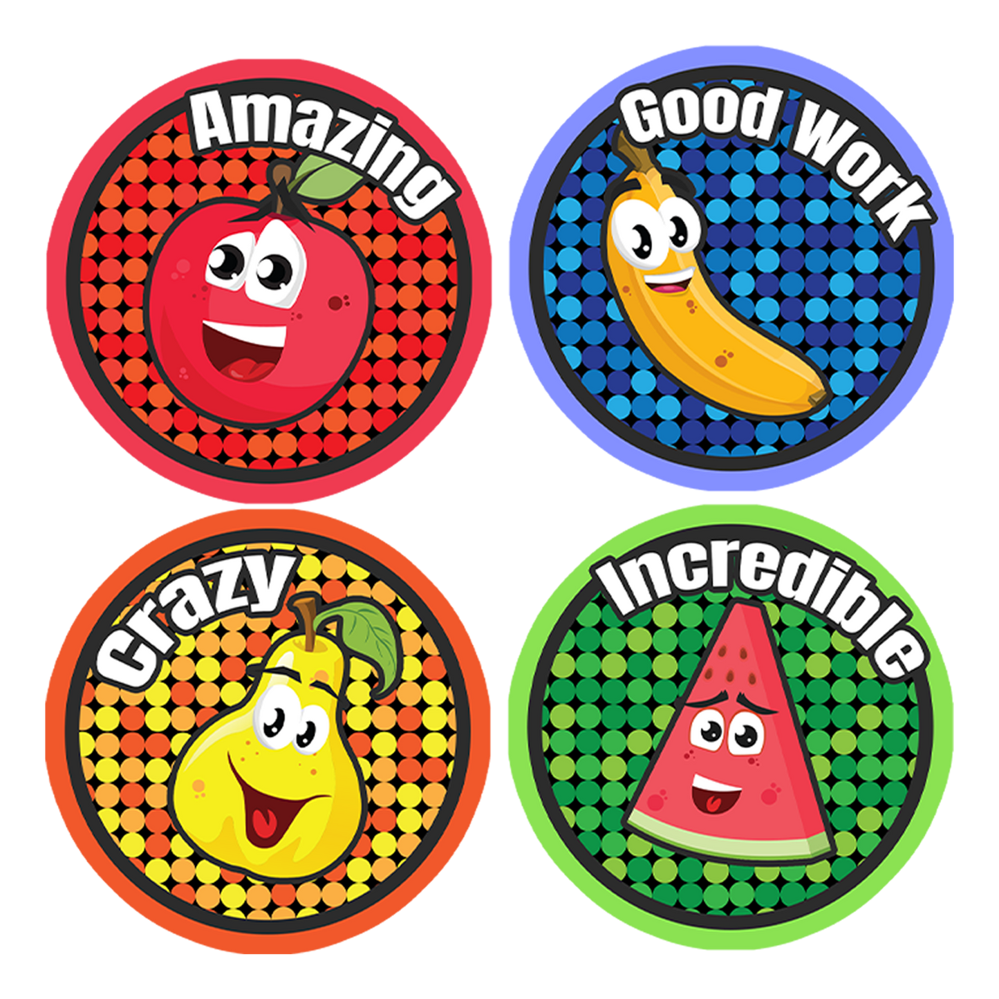 Sweet Scented Crazy Fruit Award Stickers