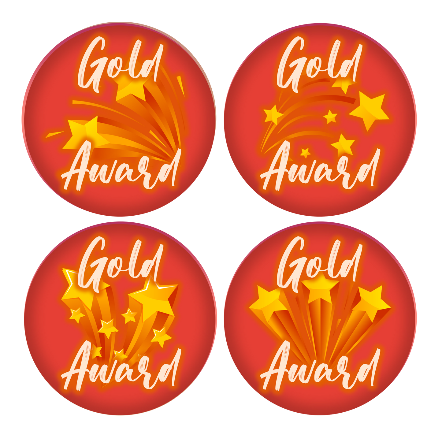 Gold Stars Award Stickers