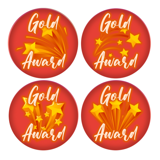 Gold Stars Award Stickers