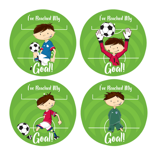 Reached My Goal Football Award Stickers