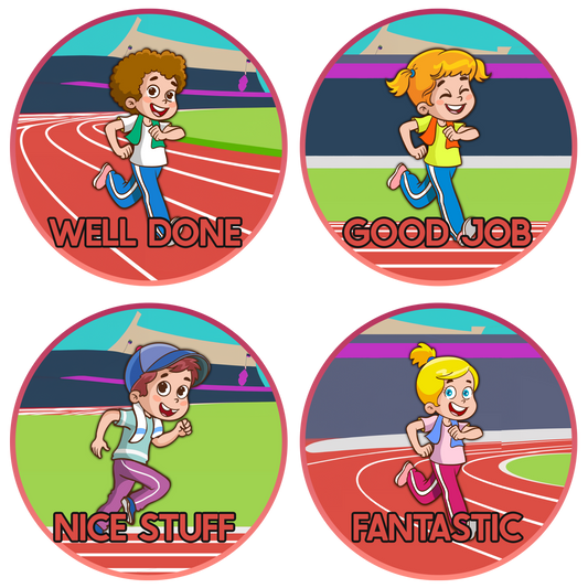 Runners Sports Day Teachers Award Stickers