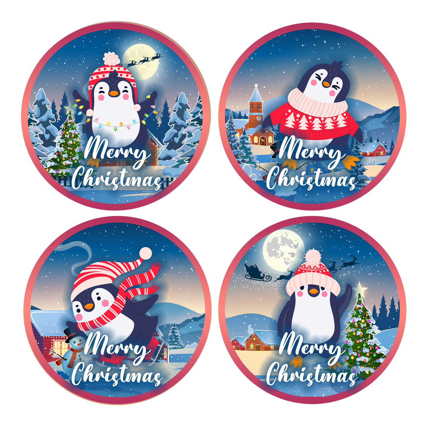 Christmas Penguins Award Stickers