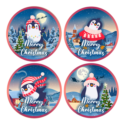 Christmas Penguins Award Stickers