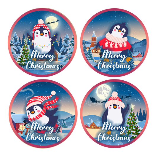Christmas Penguins Award Stickers