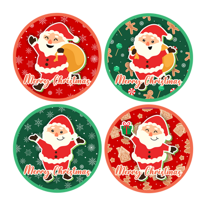 Santa Cute Christmas Award Stickers