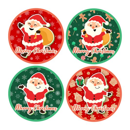 Santa Cute Christmas Award Stickers