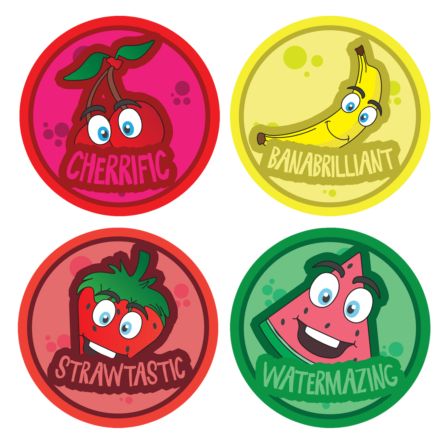 Fruit Scented Tropical Award Teachers Stickers