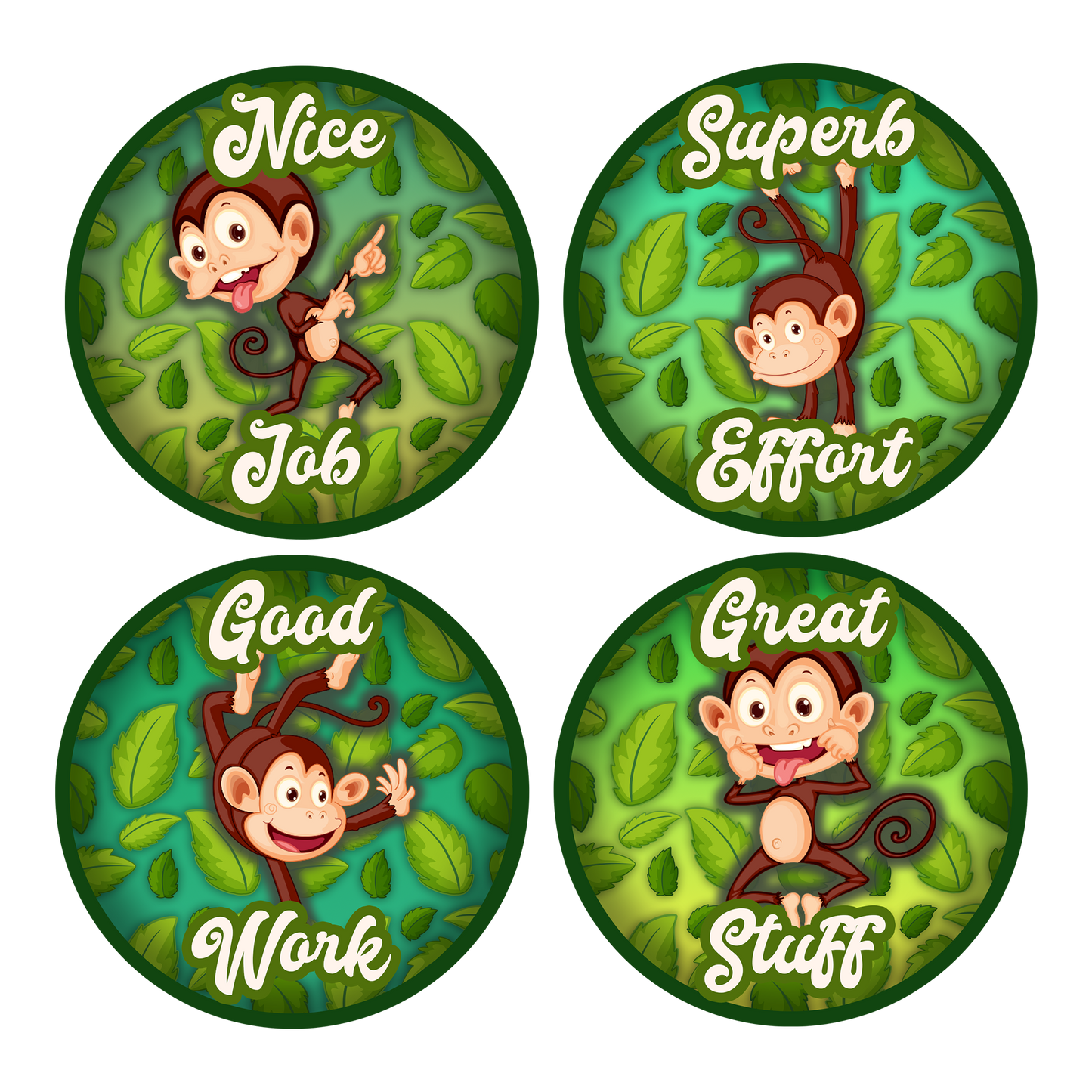 Monkeys Award Stickers