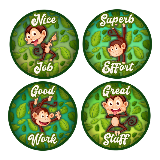 Monkeys Award Stickers