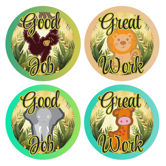Jungle Animal Award Stickers