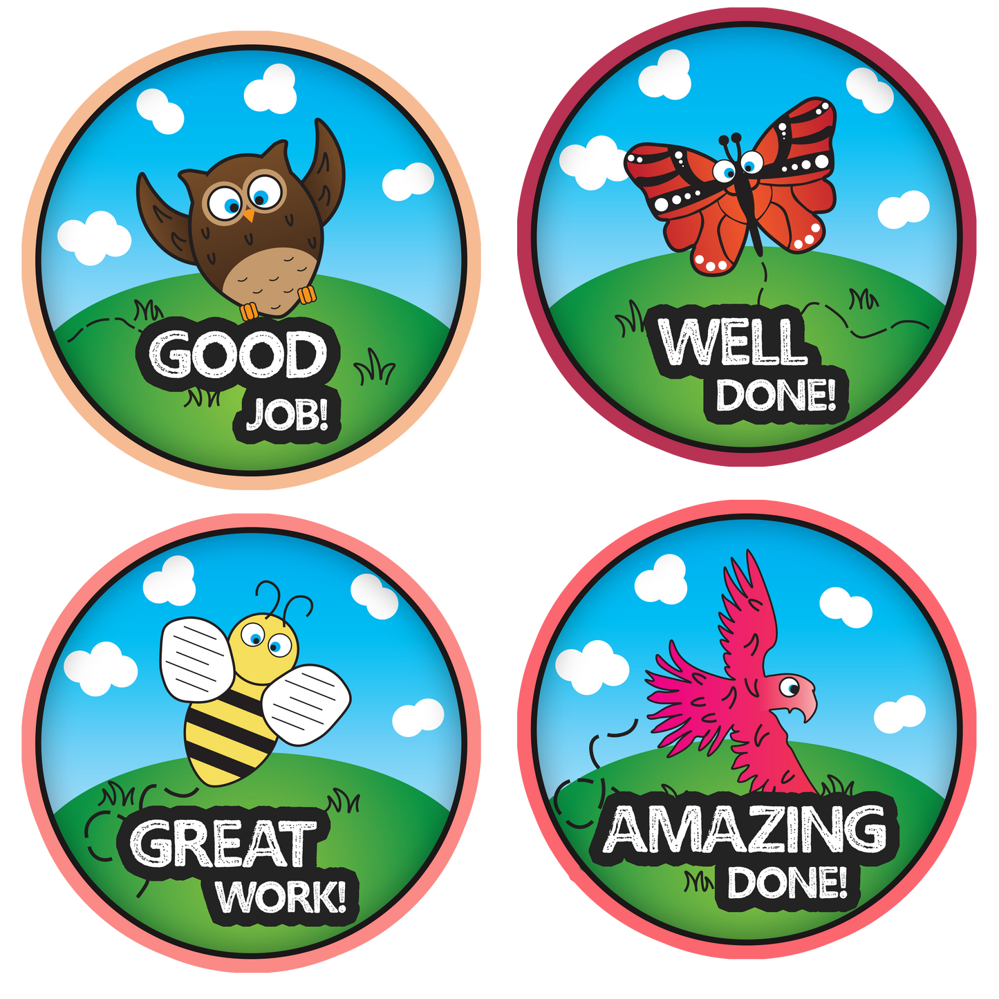 Nature Animal Award Stickers