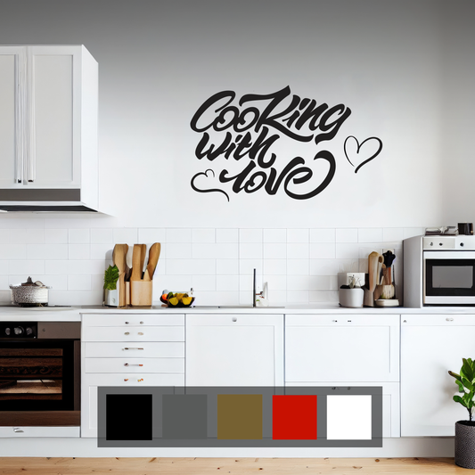 Cooking Love Kitchen Wall Sticker Decal