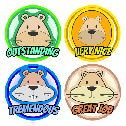 Pastel Animals Award Stickers