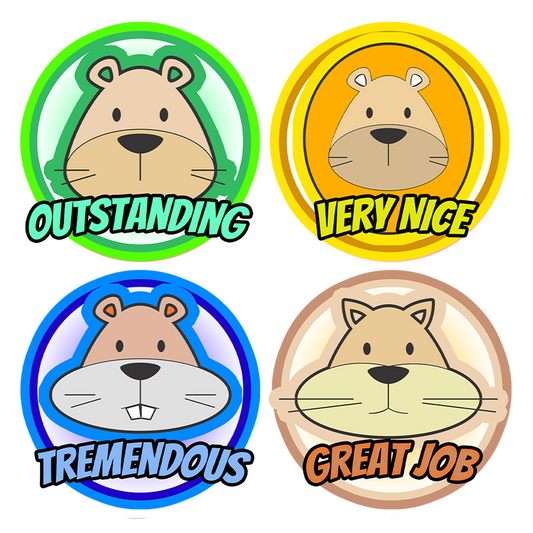 Pastel Animals Award Stickers