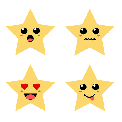 Cute Stars Award Stickers