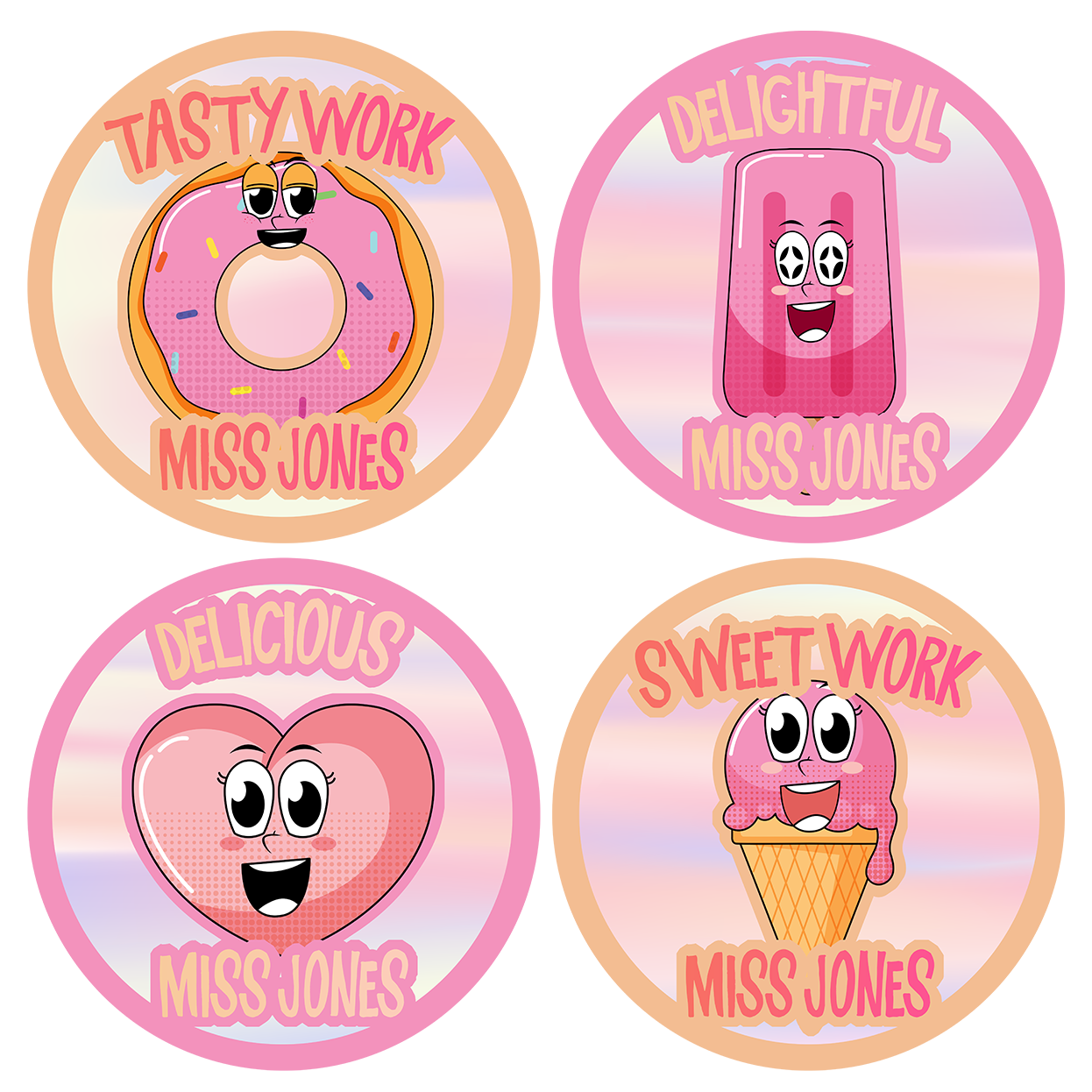 Sweets Personalised Teacher Stickers