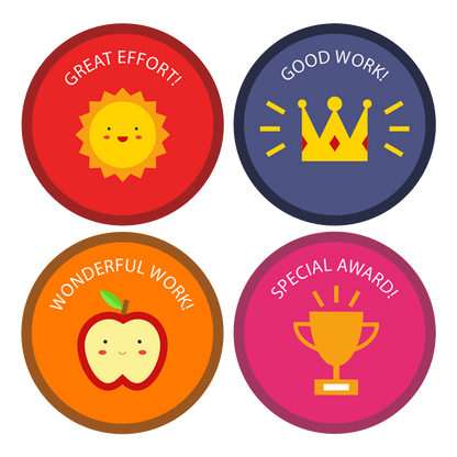 Multi-Color  Award Stickers