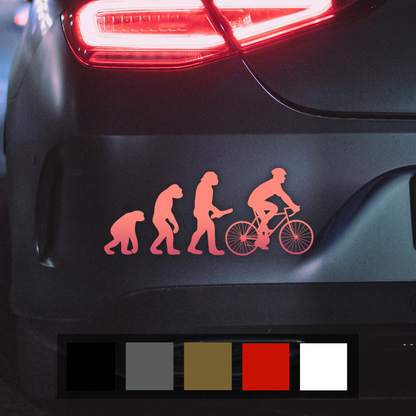 Cyclist Evolution Car Decal