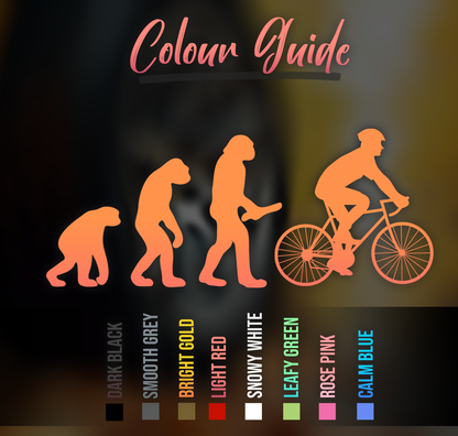 Cyclist Evolution Car Decal