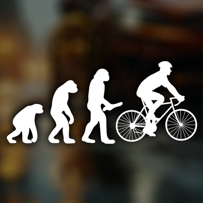 Cyclist Evolution Car Decal