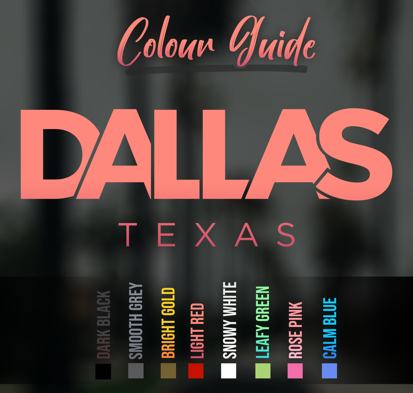 Dallas Texas Car Sticker Decal