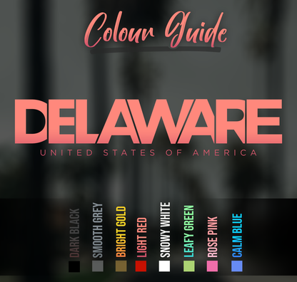 Delaware Car Sticker Decal