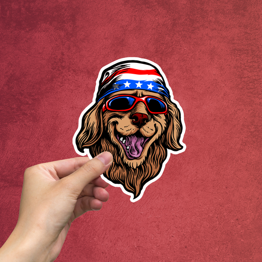 USA Dog Large Sticker