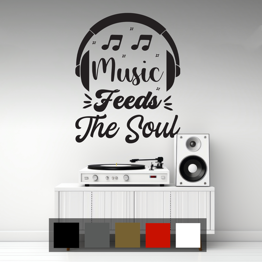 Music Feeds the Soul Wall Sticker Decal