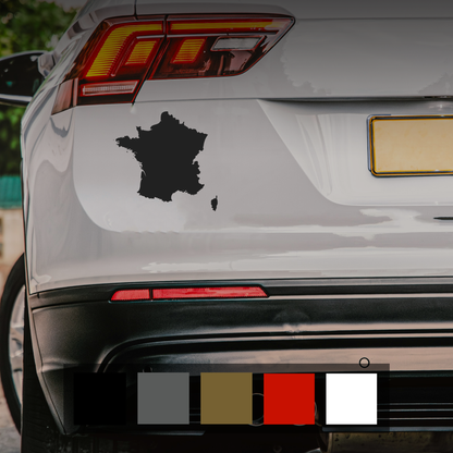 France Map Car Sticker Decal