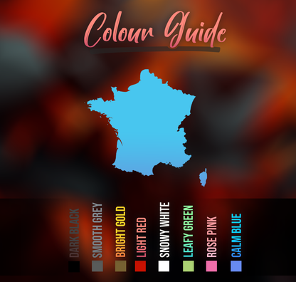 France Map Car Sticker Decal