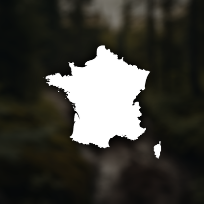 France Map Car Sticker Decal