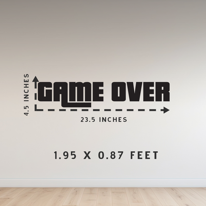 Game Over Wall Sticker Decal